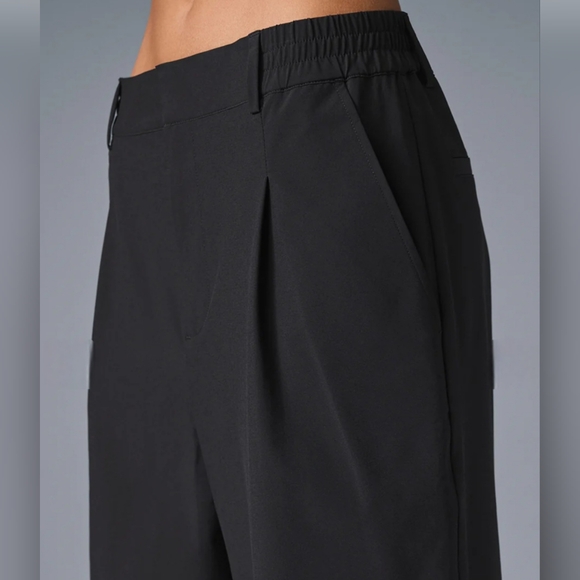 Alo Black High-Waist Pursuit Trouser Large (fits like XL) - Picture 3 of 5